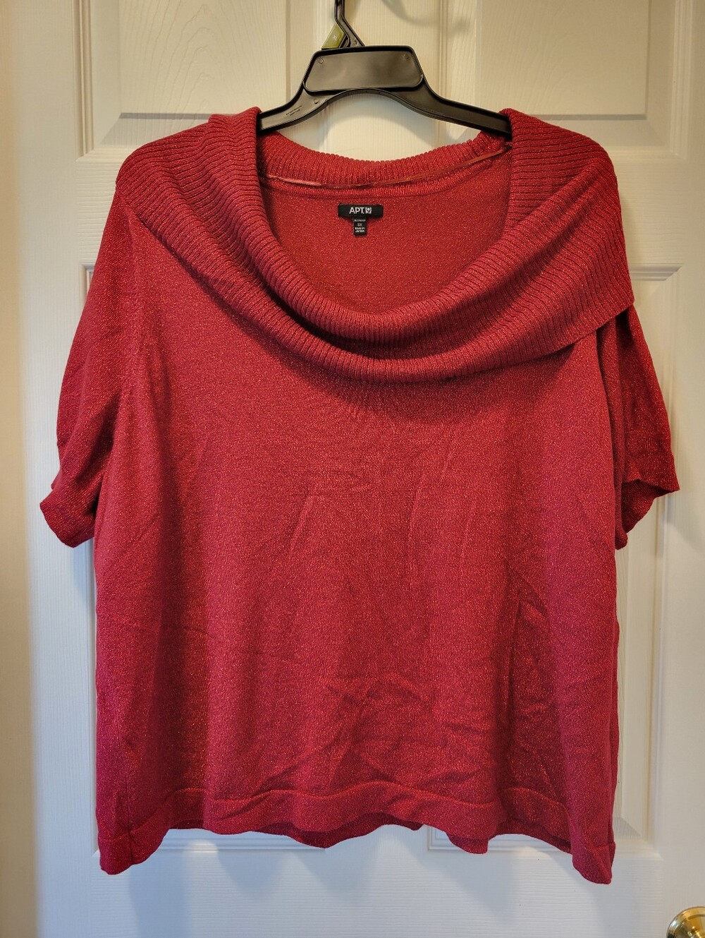Womens Sz. 3X Apt 9 Knit Short-sleeve Sweater